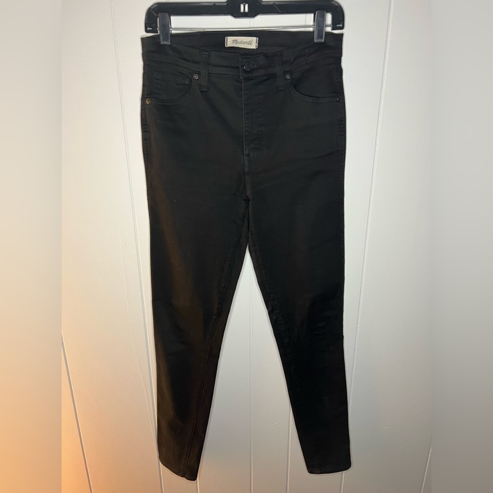Madewell 10” high rise skinny black jeans size 28 tall